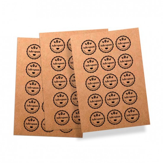 Papel Kraft Autoadhesivo Marrón Inkjet A4x100
