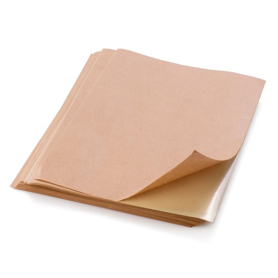Papel Kraft Autoadhesivo Marrón Inkjet A4x100