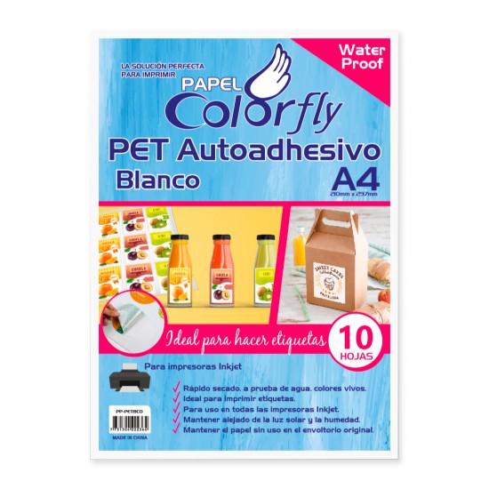 Papel Pet Blanco CF A4 10 hojas