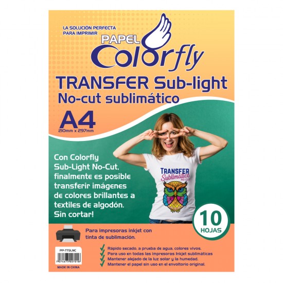 Papel Transfer CF Sub-light No-cut A4 10 hojas