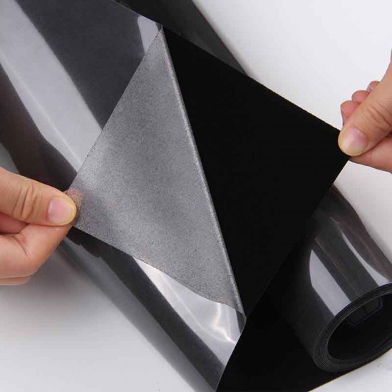 Vinilo Termotransferible Flock Negro 50x100 cm