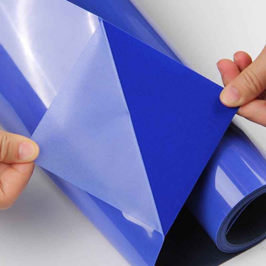Vinilo Termotransferible Flock Azul 50x100 cm