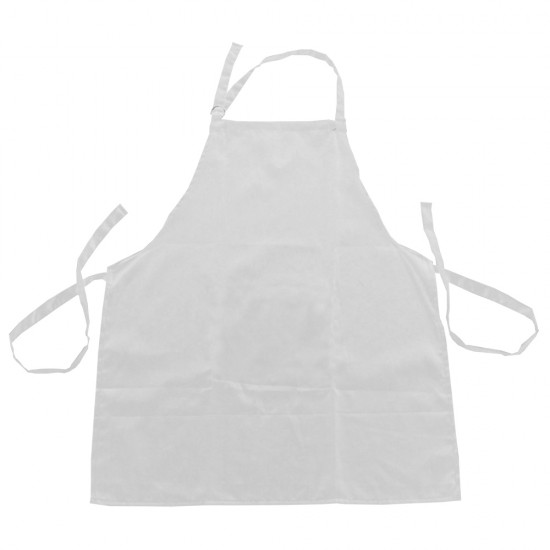 Delantal Liso sin Bolsillo Blanco