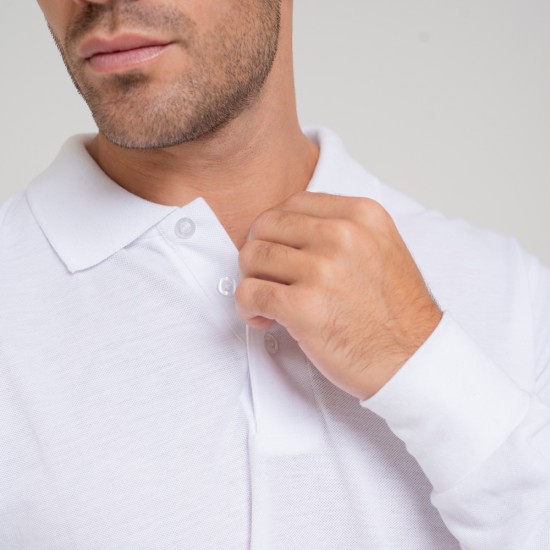 Remera Polo Ae Manga Larga Blanco