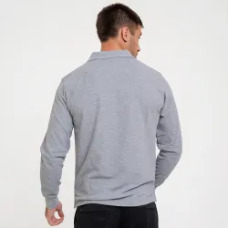 Remera Polo Ae Manga Larga Gris