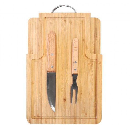 Set Asador 2 c/manija metalica
