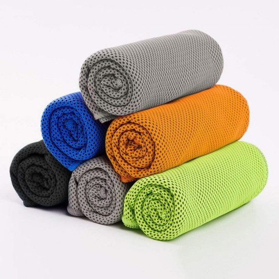 Toalla Refrescante 100X30Cm Naranja