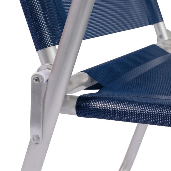 Silla MOR oversize aluminio azul