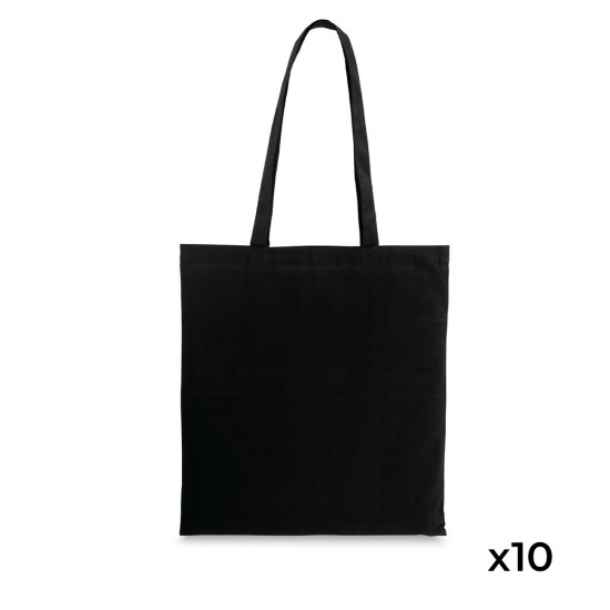 Bolsa Algodón 37x41cm Wharf 10 Unidades Negro