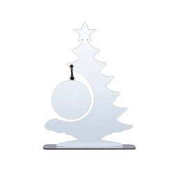 Adorno arbolito navideño sublimable Madera Cristal