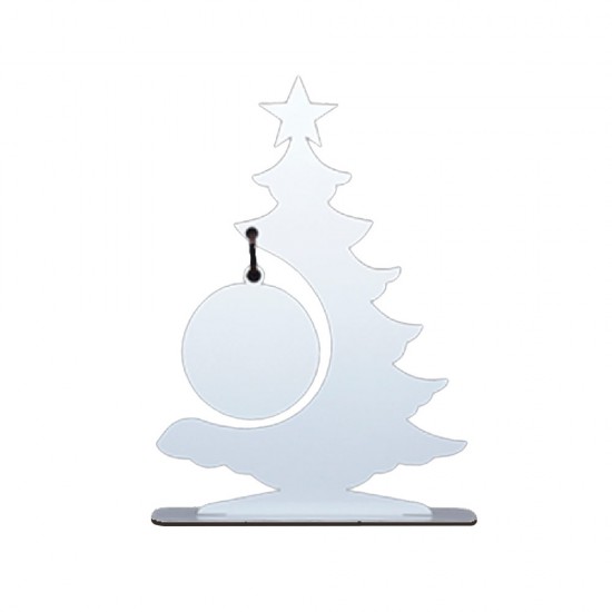 Adorno arbolito navideño sublimable Madera Cristal