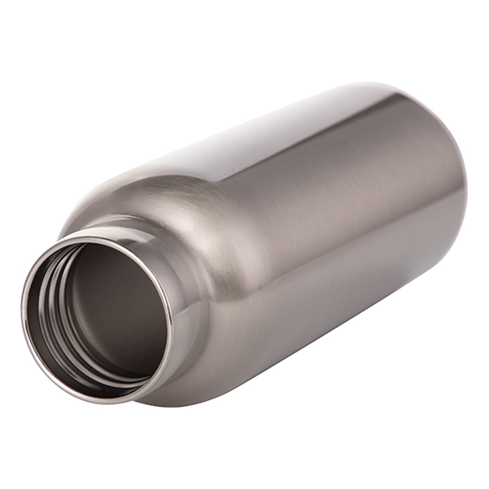 Botella Acero/Bambu 500ml Plata