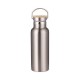 Botella Acero/Bambu 500ml Plata