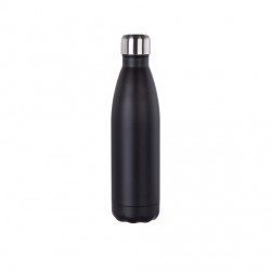 Botella Acero Grabable Negro 500ml