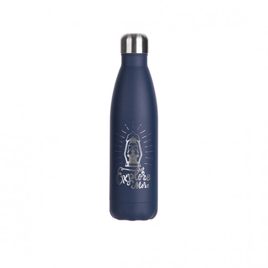Botella Acero Grabable 500ml Azul