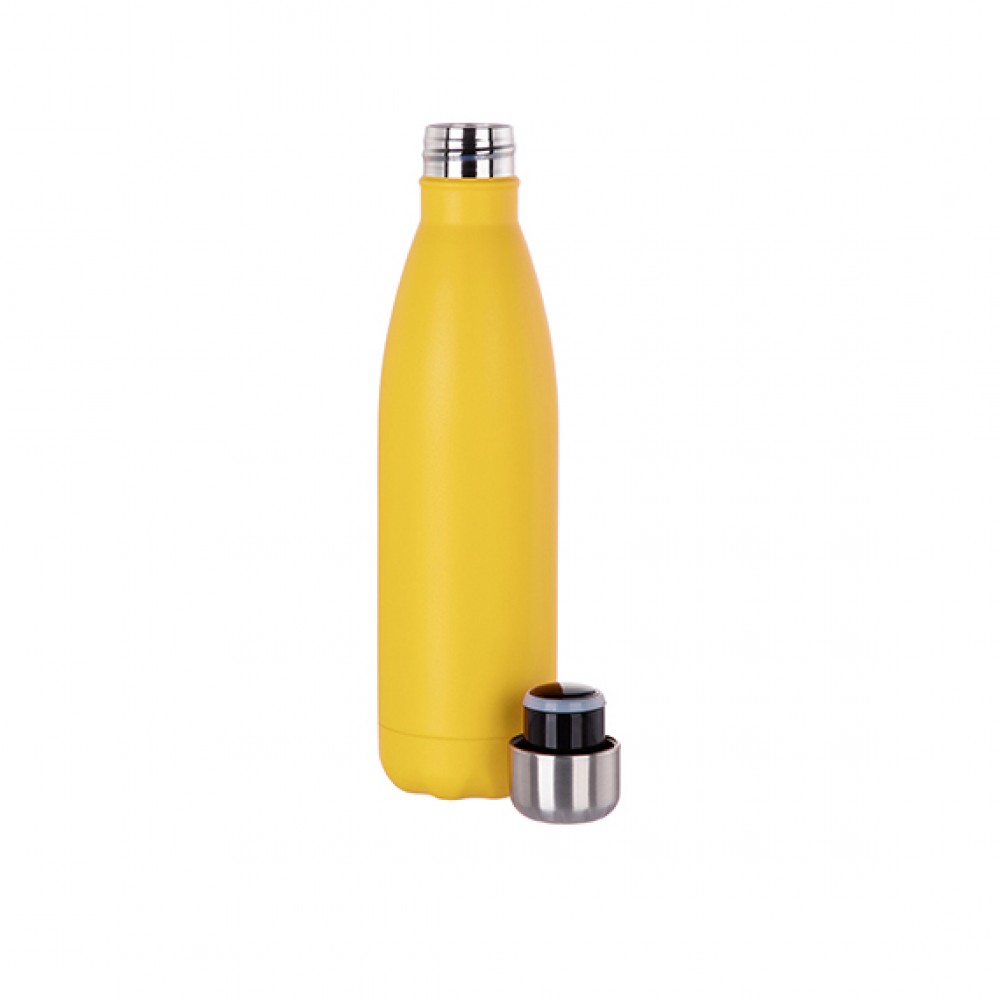 Botella Acero Grabable 500ml Amarillo