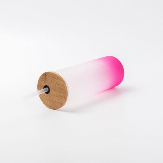 Vaso esmerilado sublimable 500ml Fucsia