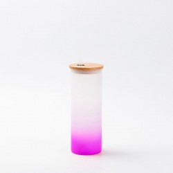Vaso esmerilado sublimable 500ml Fucsia