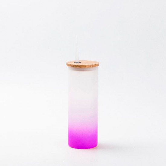 Vaso esmerilado sublimable 500ml Fucsia