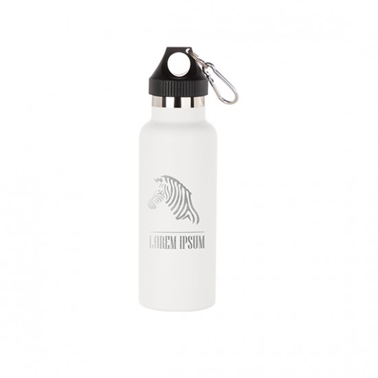 Caramañola de Acero Grabable 500ml Blanco