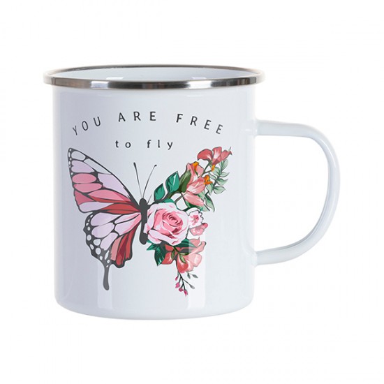 Jarro Acero Esmaltado 11oz Blanco