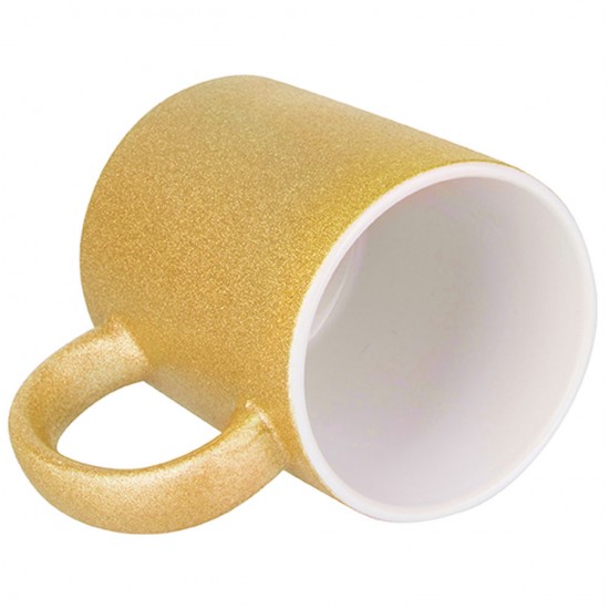 Jarro glitter dorado 11oz