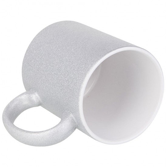 Jarro glitter plateado 11oz