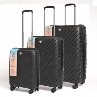 Set Valijas Polipropileno Premium 20" 24" 28" Negro