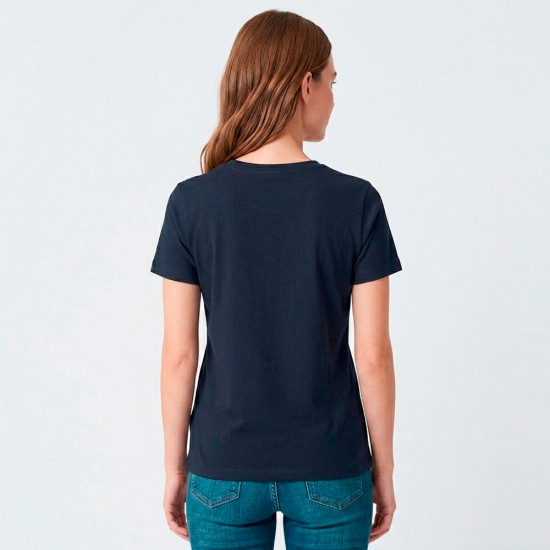 Camiseta Dama Essential Algodón Azul Marino