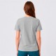 Camiseta Dama Essential Algodón Gris Melange