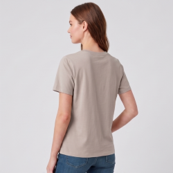 Camiseta Dama Essential Algodón Beige
