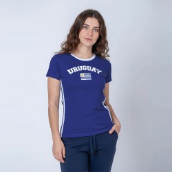 Camiseta Dama Bandera Uruguay Azul