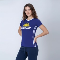 Camiseta Dama Sol Uruguay Azul