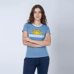 Camiseta Dama Sol Uruguay Celeste