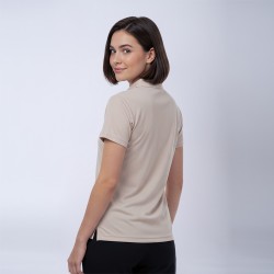 Remera Polo Dry Dama Gris Melange