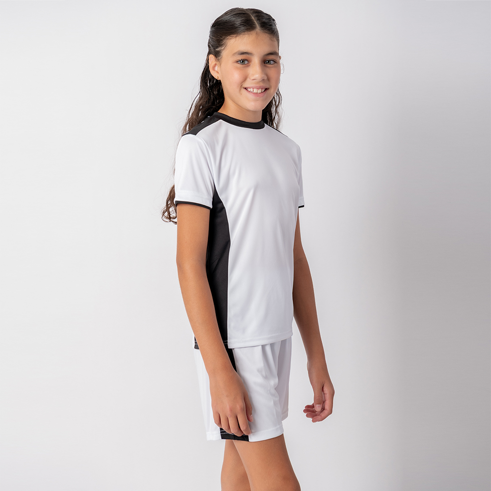 Conjunto Futbol Niño Blanco/Negro