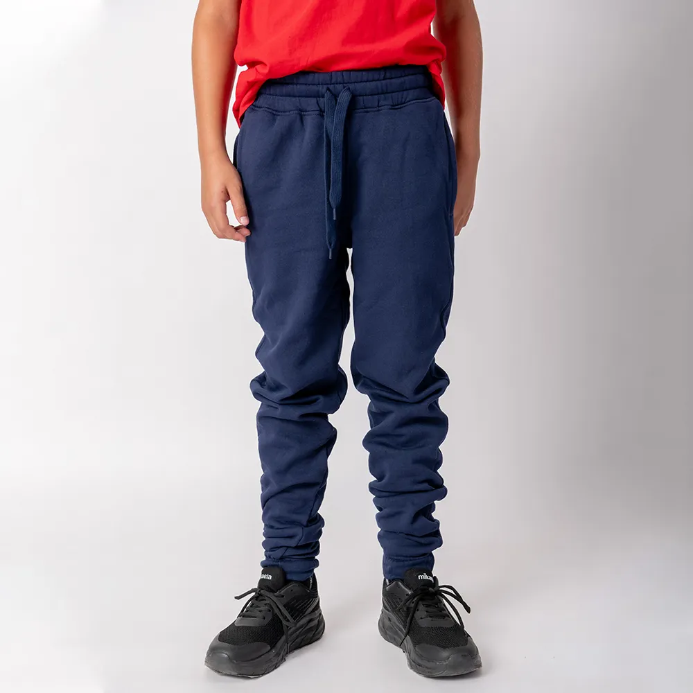 Pantalón Felpa Unisex Niño Azul Marino