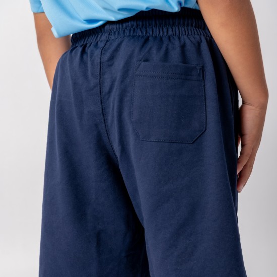 Short French Terry Niño Azul Marino