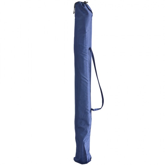Sombrilla de Playa con Anclaje 2m Azul Marino