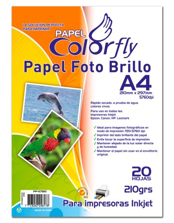 Papel Foto Cf A4 210Gr 20 Hojas