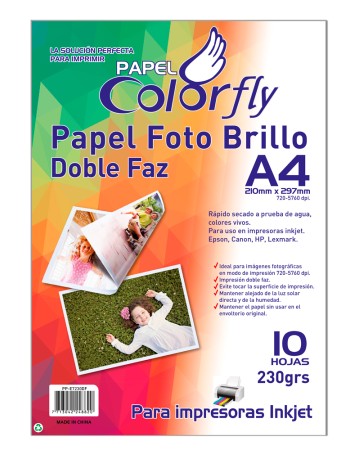 Papel Foto Cf Doble Faz A4 230Grs 10 H