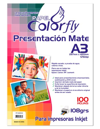 Papel Coteado Mate Presentacion A3 100 Hojas