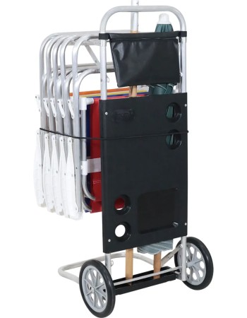 Carro Bel Mesa Playero Plegable Negro