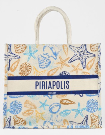 Bolso Yute Deco 42x36x15cm Piriapolis