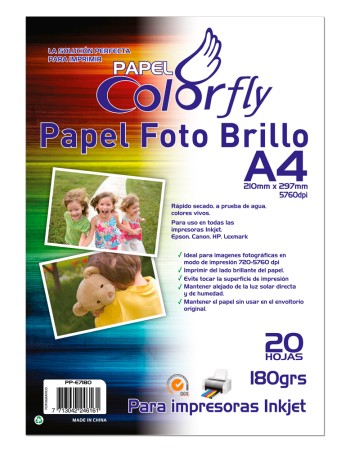 Papel Foto CF A4 180gr 20 Hojas