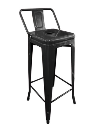 Banqueta con respaldo BC234 Negro