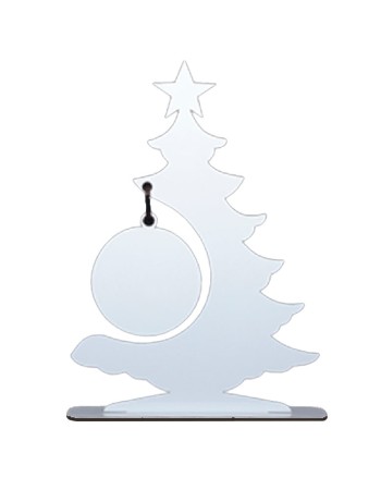 Adorno arbolito navideño sublimable Madera Cristal