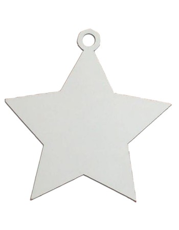 Adorno Madera Cristal sublimable estrella navideña x5 unidades
