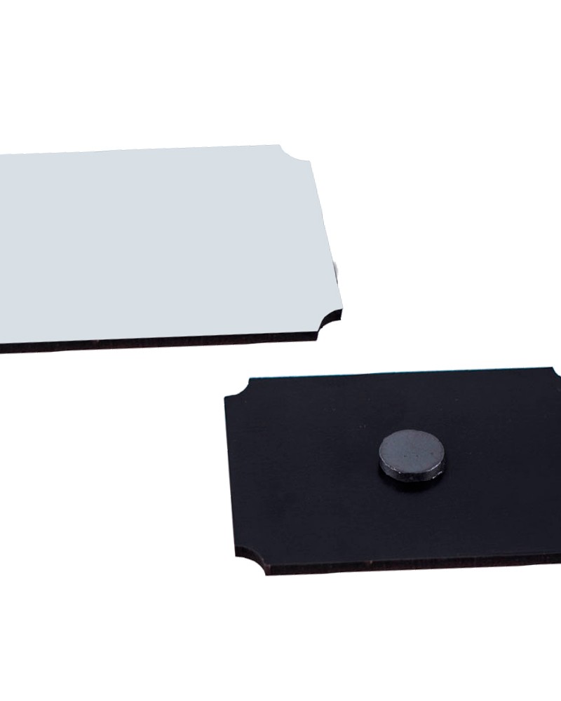 Placa rectangular MDF Sub. c/imán 8x6cm 10 unidades